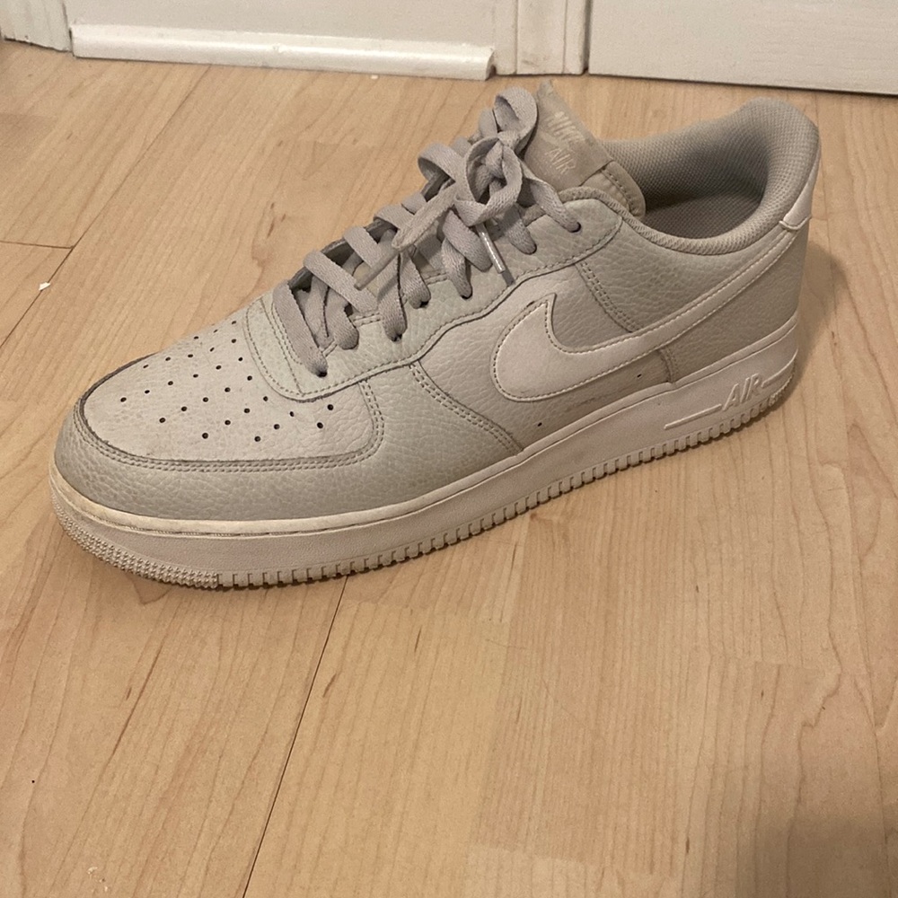 Light stone/soft gray NIKE air force 1’s